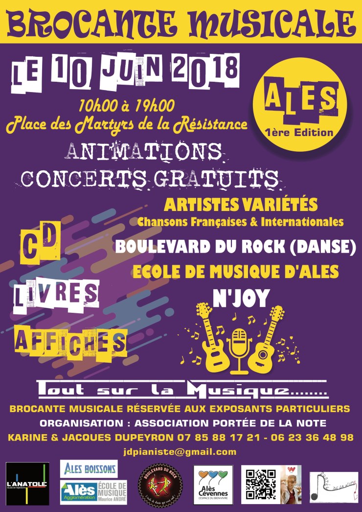 AFFICHE BROCANTE MUSICALE